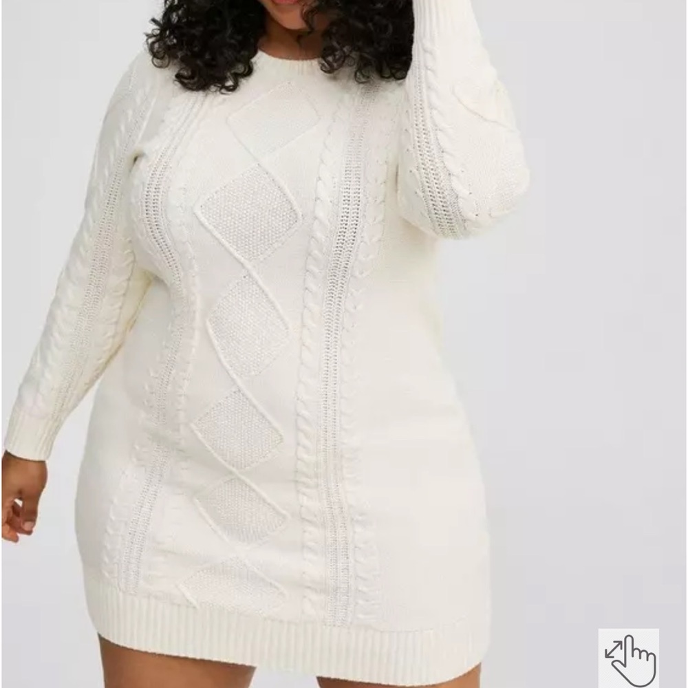 NWOT Mini Cable Sweater Dress